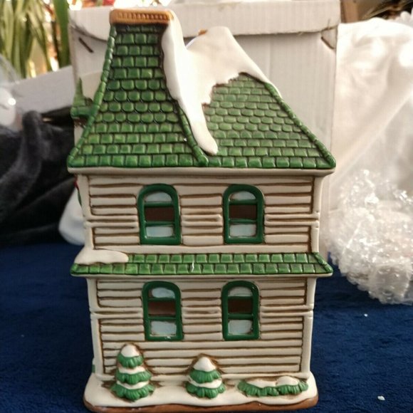 Lefton BURNSIDE Colonial Christmas Village 00717 Holiday 1992 C2 Original Box. - Picture 5 of 12